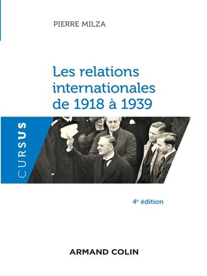 cover image of Les relations internationales de 1918 à 1939